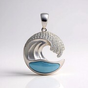 Larimar-Silberanhänger