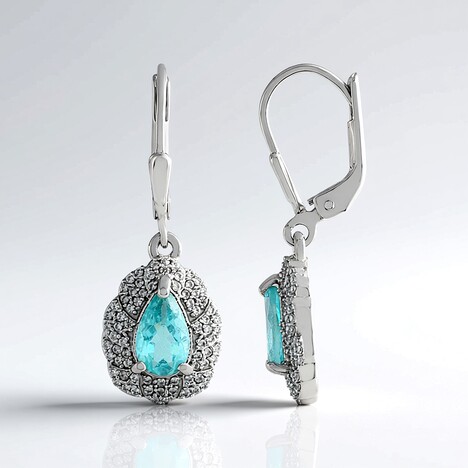Orecchini in argento con Apatite Blu