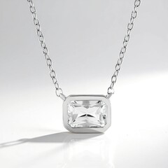 Collana in argento con Topazio Bianco