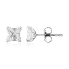 Boucles d'oreilles en argent et Topaze blanche