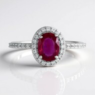Anillo en plata con Rubí de Bemainty