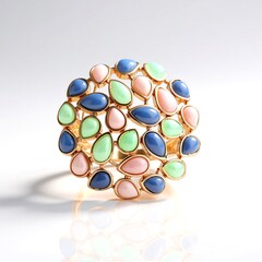 Anello in argento con Opale Rosa