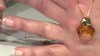 Zilveren halsketting met een cognac Baltische barnsteen (dagen)