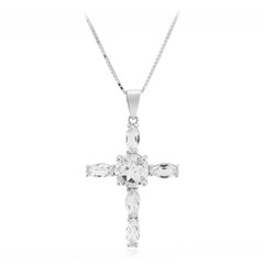 White Topaz Silver Necklace