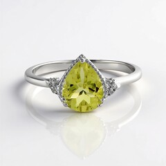 Anello in argento con Quarzo Limone
