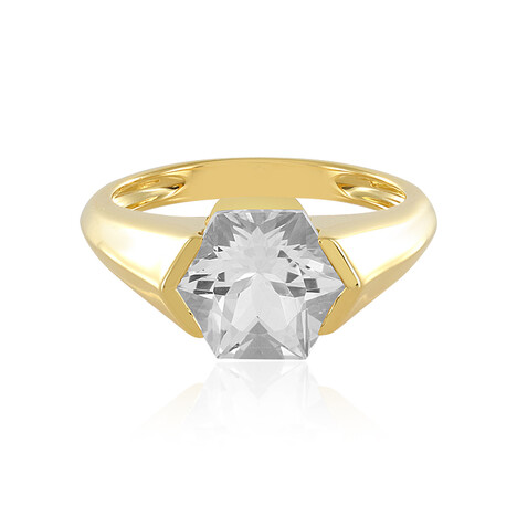 Weißer Topas-Silberring