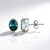 Orecchini in argento con Fluorite Blu Caraibico