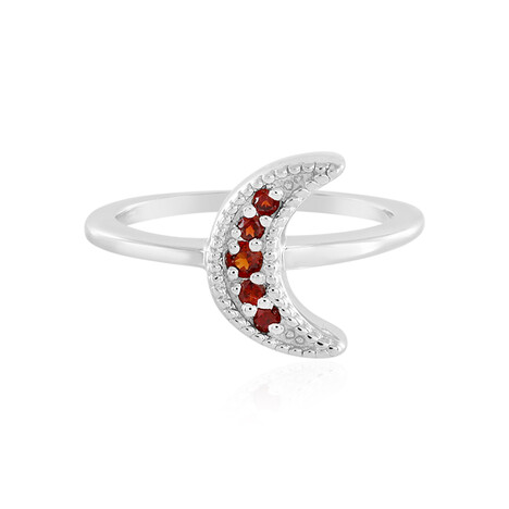 Mosambik-Granat-Silberring