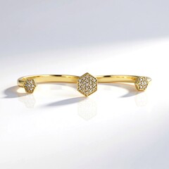 Anello in oro con Diamante Champagne I2 (de Melo Gold)