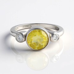 Anello in argento con Fluorite Gialla