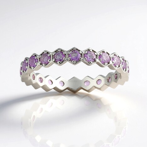 Anello in argento con Ametista