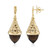 Pendientes en plata con Cuarzo ahumado (Dallas Prince Designs)