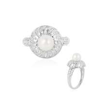 Anello in argento con Perla d'Acqua Dolce Bianca (de Melo)