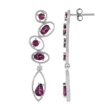 Orecchini in argento con Rodolite