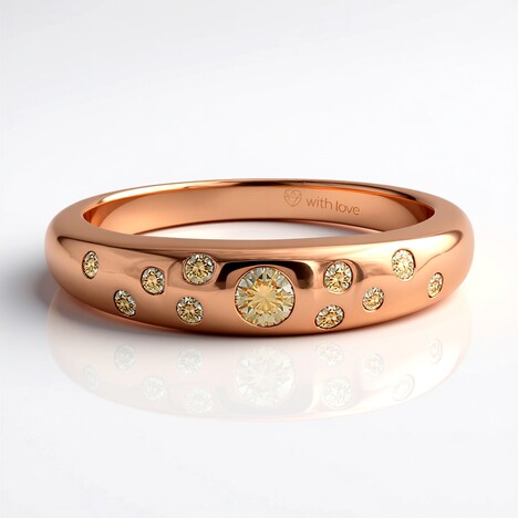 Anello in oro con Diamante Rose de France SI1 di Argyle (Annette)