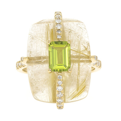 Bague en or et Quartz rutile (Cheveux de Vénus) (CIRARI)