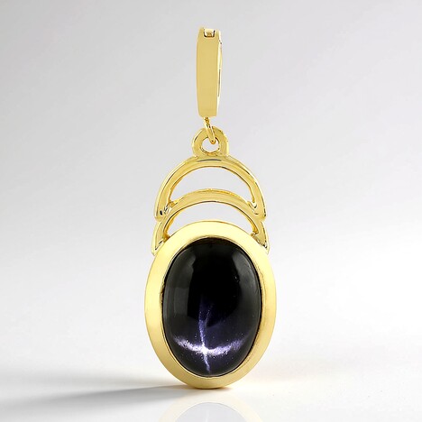 Ciondolo in argento con Diopside Stellato d'India
