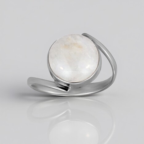 Anello in argento con Pietra di Luna Arcobaleno Bihar
