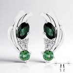 Pendientes en plata con Indicolita (de Melo Essence)