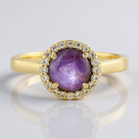 Anello in argento con Rubino Stellato Channapatna