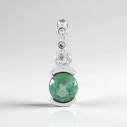 Ciondolo in argento con Cianite Menta