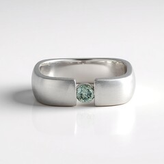 Anello in argento con Diamante Blu Cielo I2 (de Melo Essence)
