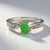 Anello in argento con Crisoprasio Imperiale