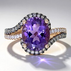 Anello in oro con Ametista
