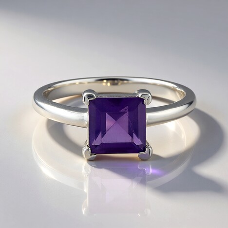Anello in argento con Ametista del Marocco