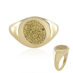 Anello in argento con Diamante Giallo I2