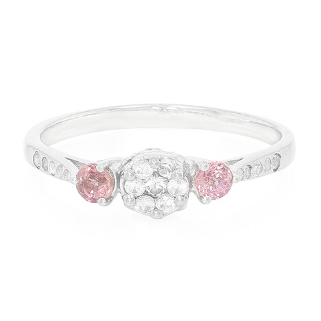 Padparadscha-Saphir-Silberring