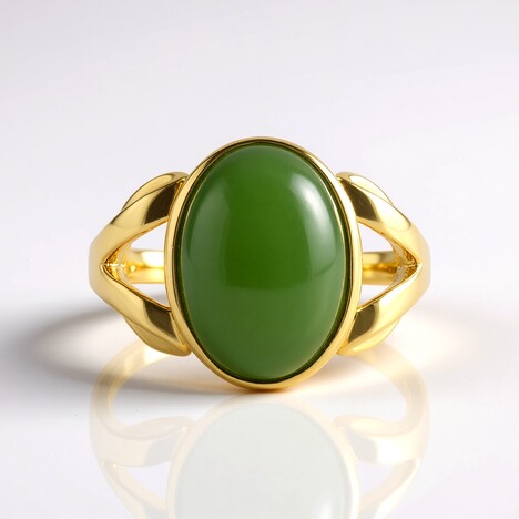 Bague en argent et Jade du Canada