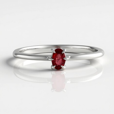 Anello in argento con Rubino Tanzania (Adela Silber)