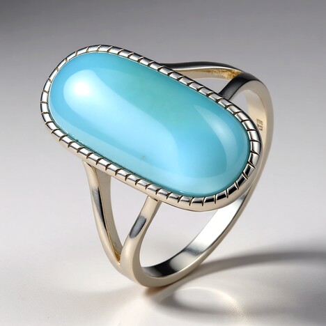 Anello in argento con Larimar