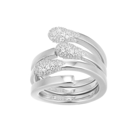 Anello in argento con Topazio Bianco (Adela Silber)