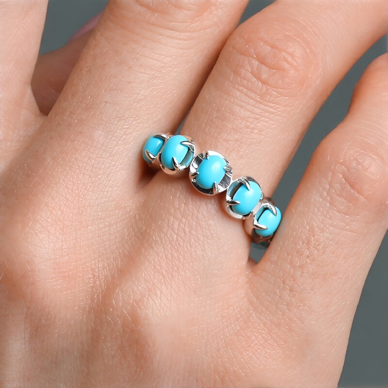 Sleeping Beauty-Türkis-Silberring (Faszination Türkis)