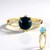 Anillo en plata con Topacio azul suizo (de Melo)