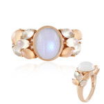 Anillo en plata con Piedra de Luna arcoíris (KM by Juwelo)