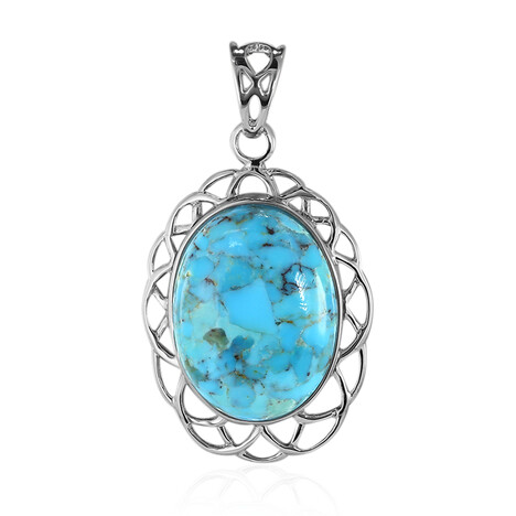 Pendentif en argent et Turquoise bleue de Mohavie (Art of Nature)
