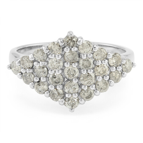 Anillo en plata con Diamante chocolate