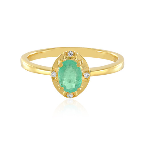 Russischer Smaragd-Silberring