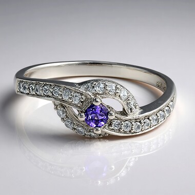 Ceylon Iolite Silver Ring