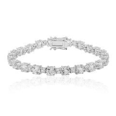 Weißer Topas-Silberarmband