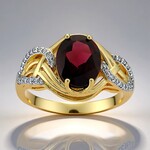 Anello in oro con Rodolite della Rift Valley (Rifkind 1894 Collection)
