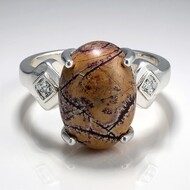 Anello in argento con Diaspro Dentritico Sonora