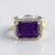 Anello in argento con Ametista (Gems en Vogue)