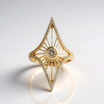 Anello in oro con Diamante Champagne (de Melo Gold)