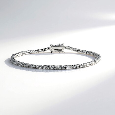 Bracciale in argento con Topazio Bianco
