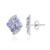 Boucles d'oreilles en argent et Tanzanite