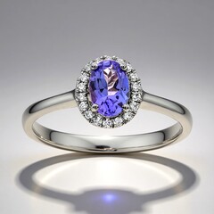 Anello in oro con Tanzanite AAA